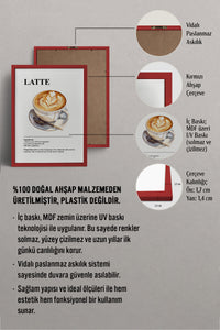 HOMEPACK Ahşap Çerçeveli Tablo Çerçeveli Poster Sanatsal Modern Duvar Dekoru TK-1307