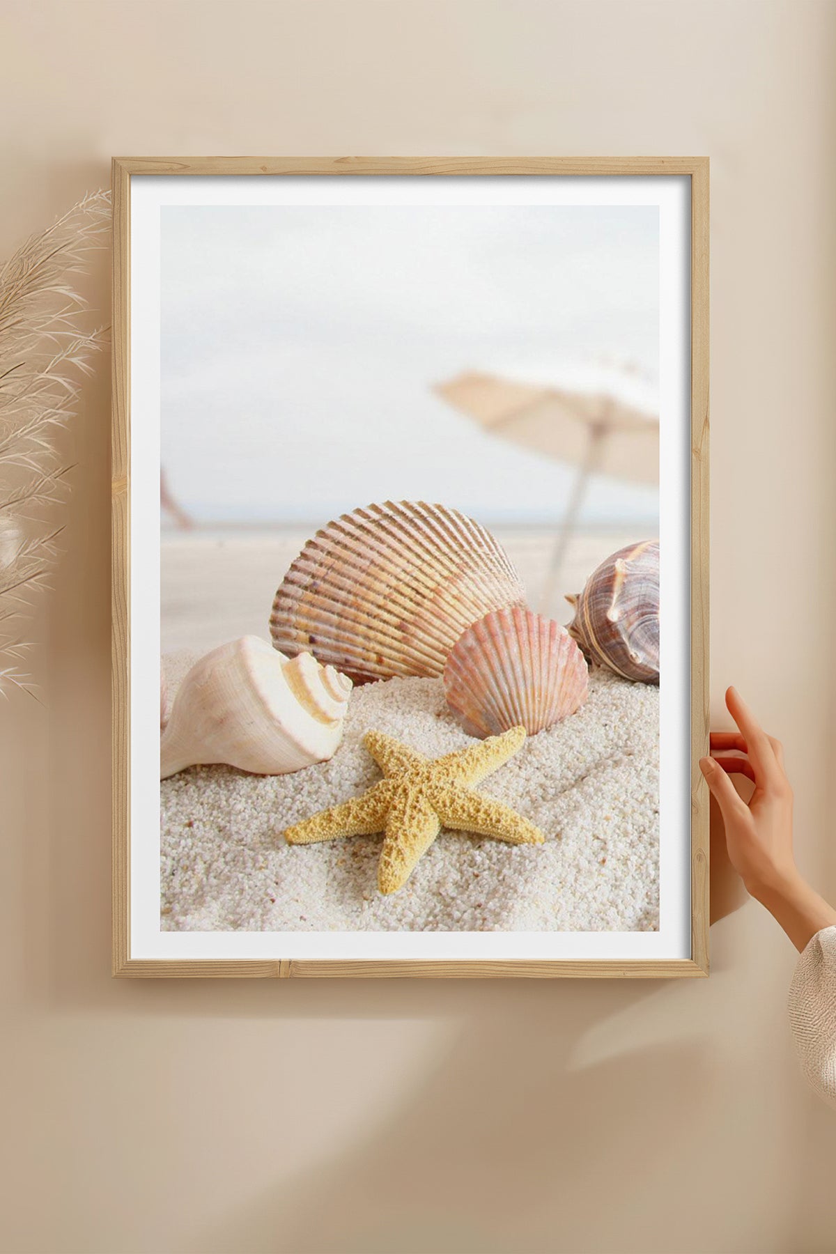 HOMEPACK Ahşap Çerçeveli Tablo Çerçeveli Poster Sanatsal Modern Duvar Dekoru TK-1325