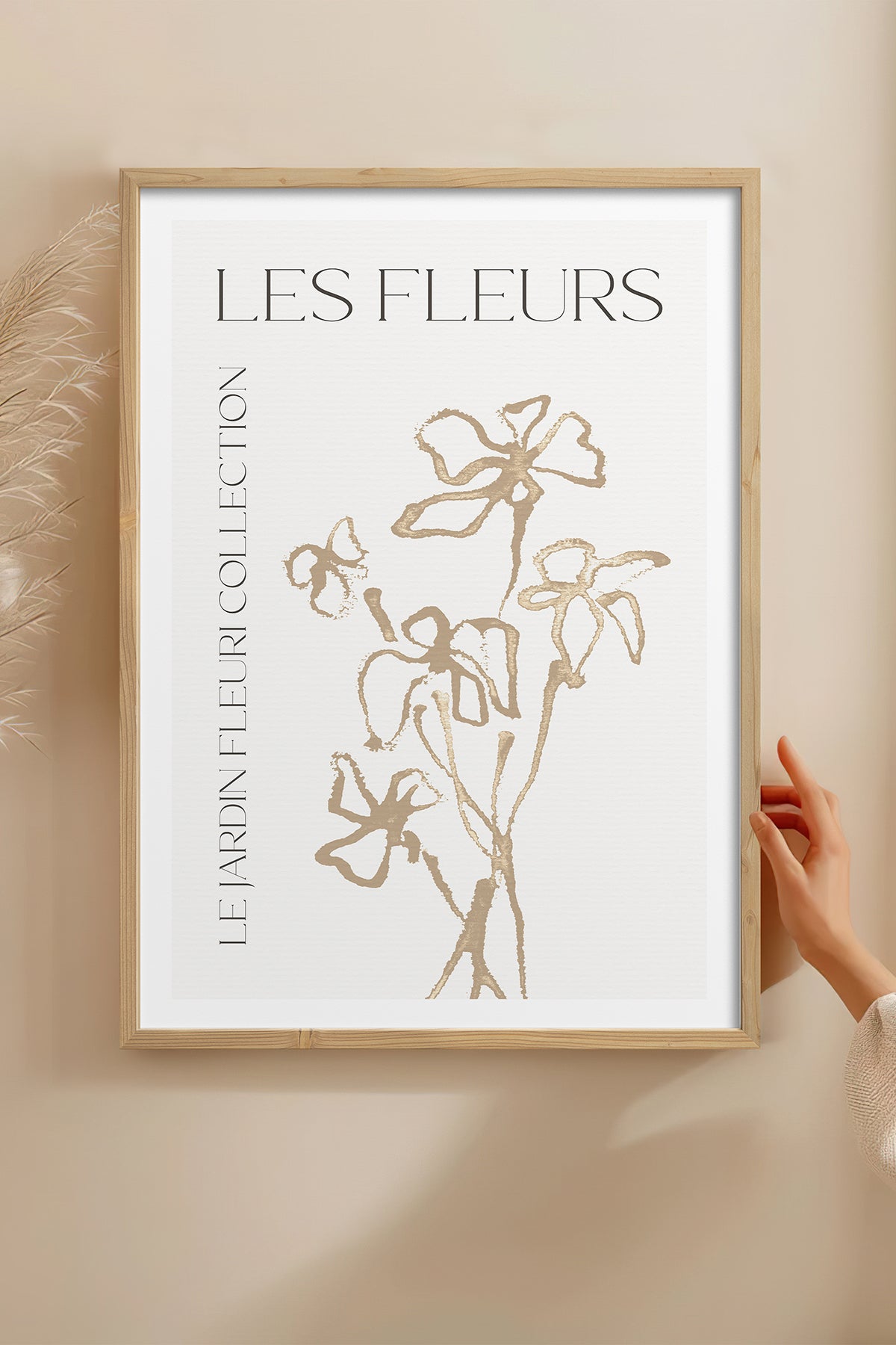 HOMEPACK Ahşap Çerçeveli Tablo Çerçeveli Poster Sanatsal Modern Duvar Dekoru TK-1382