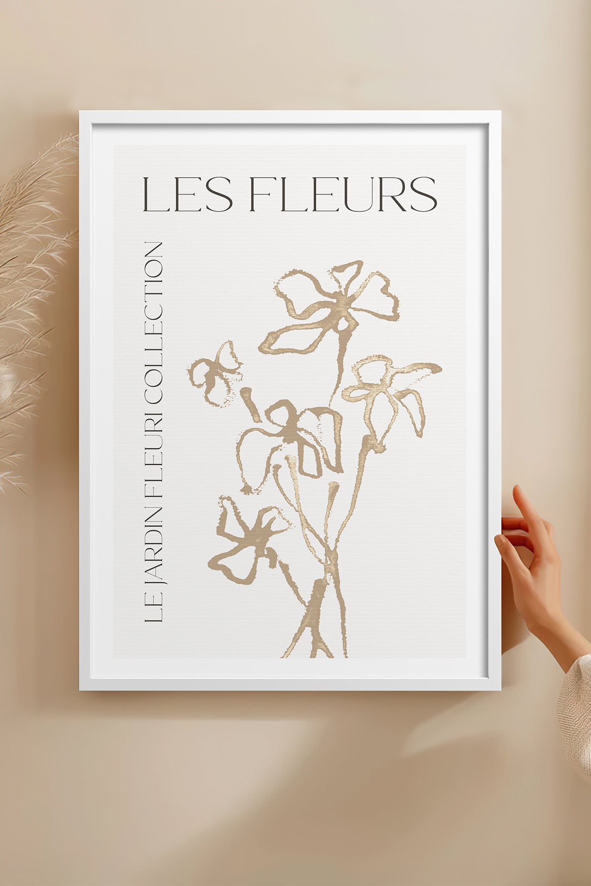 HOMEPACK Ahşap Çerçeveli Tablo Çerçeveli Poster Sanatsal Modern Duvar Dekoru TK-1382