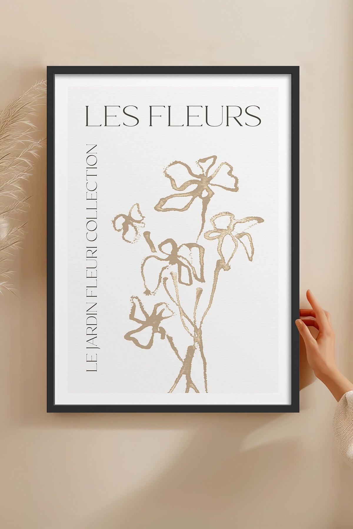 HOMEPACK Ahşap Çerçeveli Tablo Çerçeveli Poster Sanatsal Modern Duvar Dekoru TK-1382