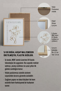 HOMEPACK Ahşap Çerçeveli Tablo Çerçeveli Poster Sanatsal Modern Duvar Dekoru TK-1382