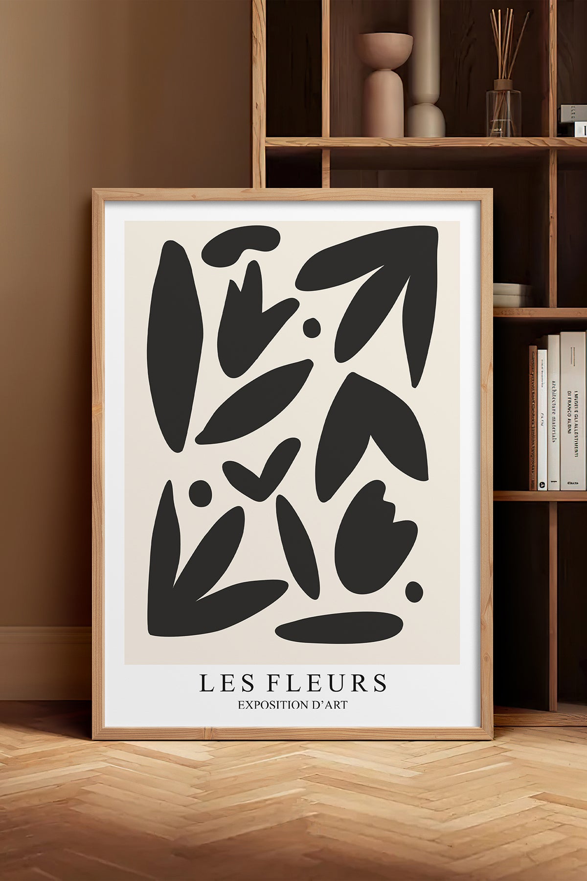 HOMEPACK Ahşap Çerçeveli Tablo Çerçeveli Poster Sanatsal Modern Duvar Dekoru TK-1385