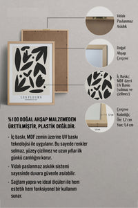 HOMEPACK Ahşap Çerçeveli Tablo Çerçeveli Poster Sanatsal Modern Duvar Dekoru TK-1385