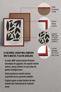 HOMEPACK Ahşap Çerçeveli Tablo Çerçeveli Poster Sanatsal Modern Duvar Dekoru TK-1385