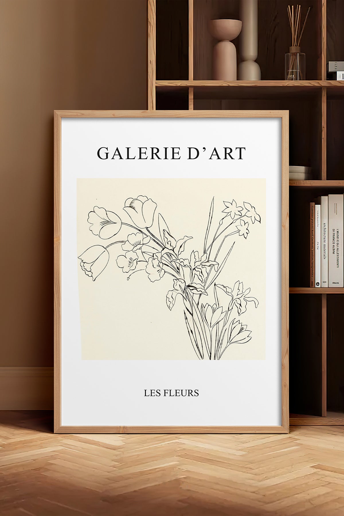 HOMEPACK Ahşap Çerçeveli Tablo Çerçeveli Poster Sanatsal Modern Duvar Dekoru TK-1389