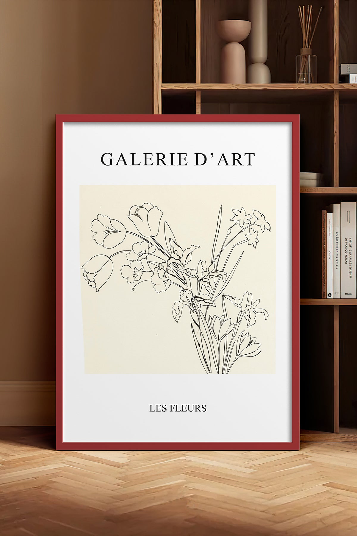 HOMEPACK Ahşap Çerçeveli Tablo Çerçeveli Poster Sanatsal Modern Duvar Dekoru TK-1389