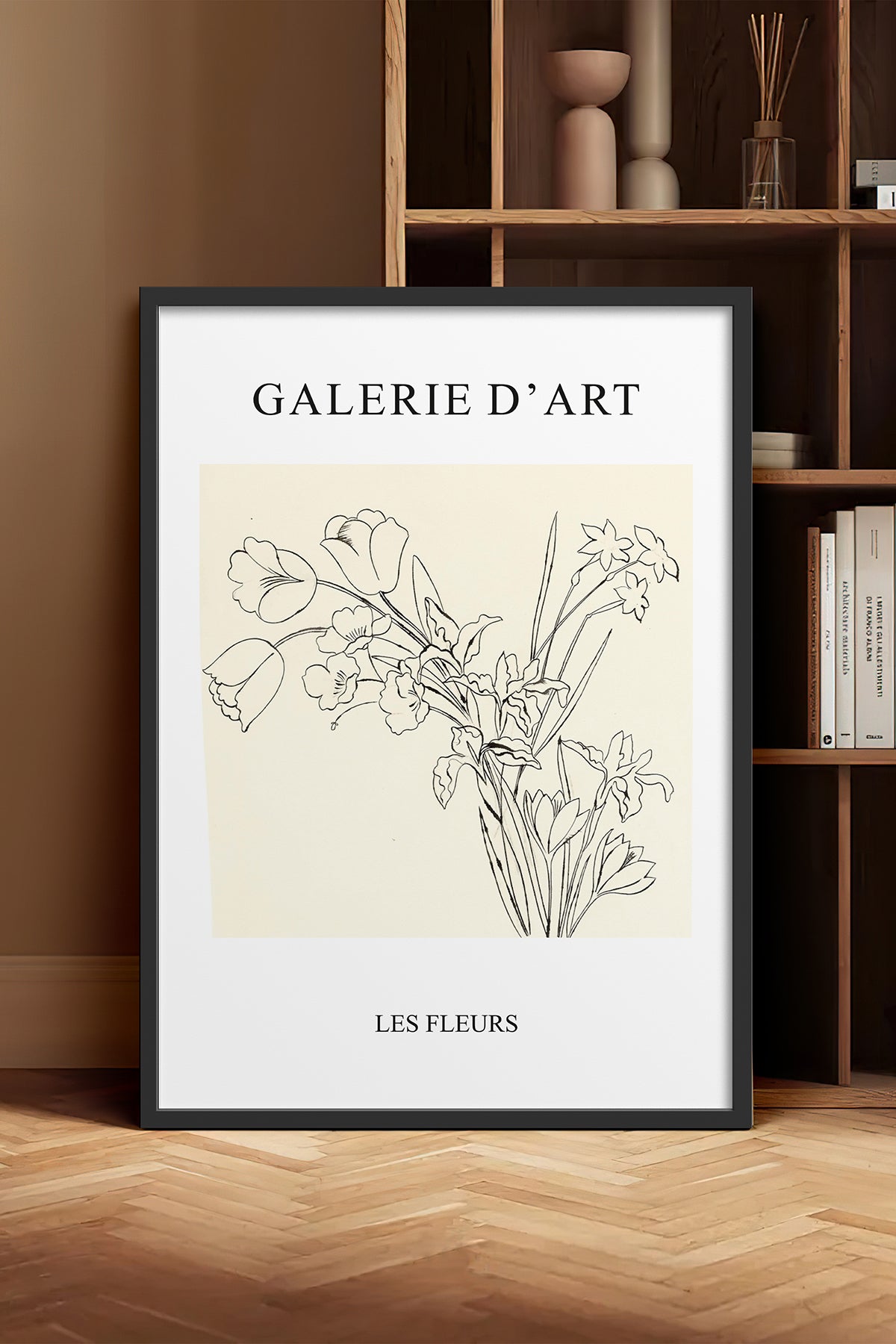 HOMEPACK Ahşap Çerçeveli Tablo Çerçeveli Poster Sanatsal Modern Duvar Dekoru TK-1389