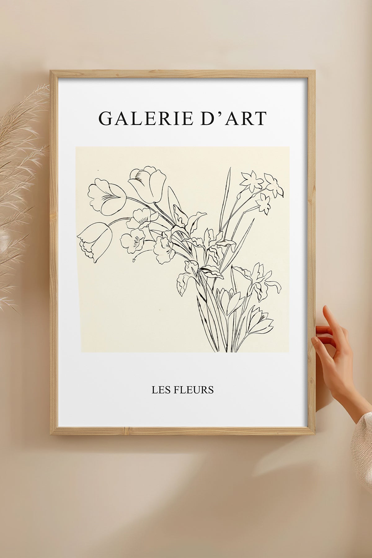 HOMEPACK Ahşap Çerçeveli Tablo Çerçeveli Poster Sanatsal Modern Duvar Dekoru TK-1389