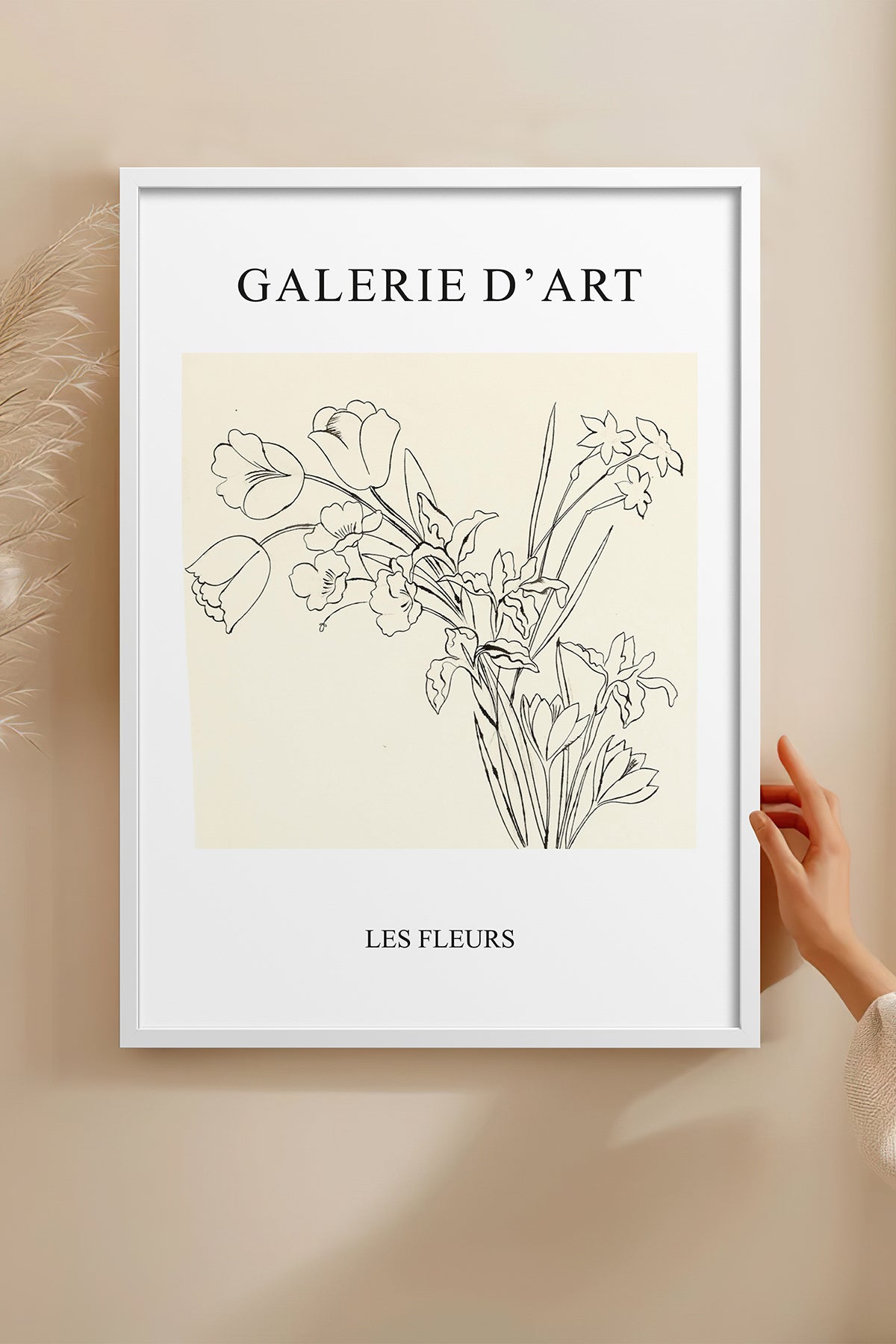 HOMEPACK Ahşap Çerçeveli Tablo Çerçeveli Poster Sanatsal Modern Duvar Dekoru TK-1389