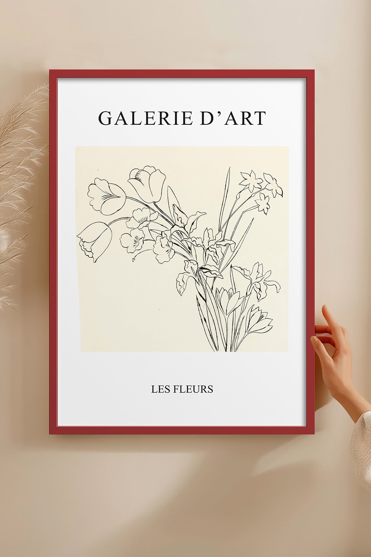 HOMEPACK Ahşap Çerçeveli Tablo Çerçeveli Poster Sanatsal Modern Duvar Dekoru TK-1389