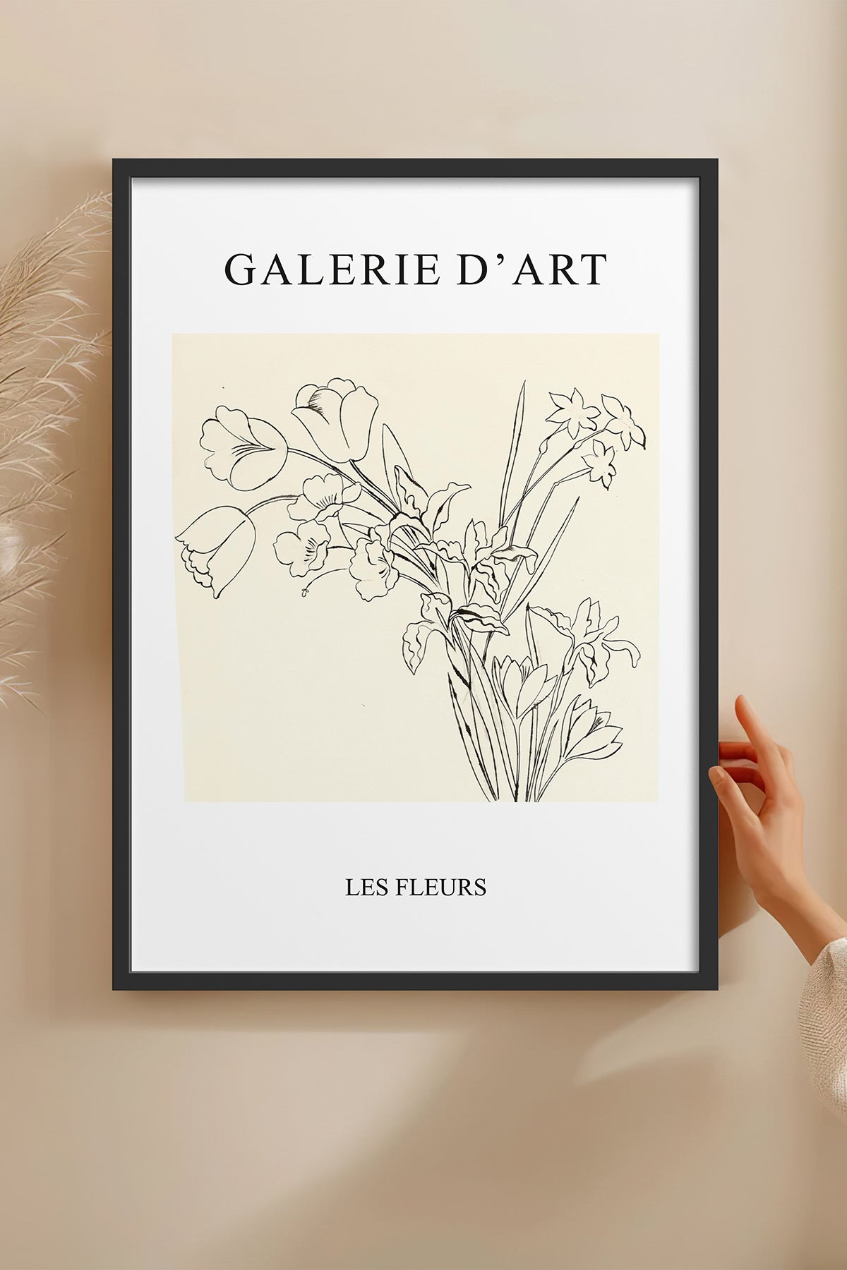 HOMEPACK Ahşap Çerçeveli Tablo Çerçeveli Poster Sanatsal Modern Duvar Dekoru TK-1389