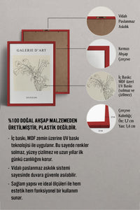 HOMEPACK Ahşap Çerçeveli Tablo Çerçeveli Poster Sanatsal Modern Duvar Dekoru TK-1389