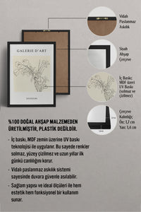 HOMEPACK Ahşap Çerçeveli Tablo Çerçeveli Poster Sanatsal Modern Duvar Dekoru TK-1389
