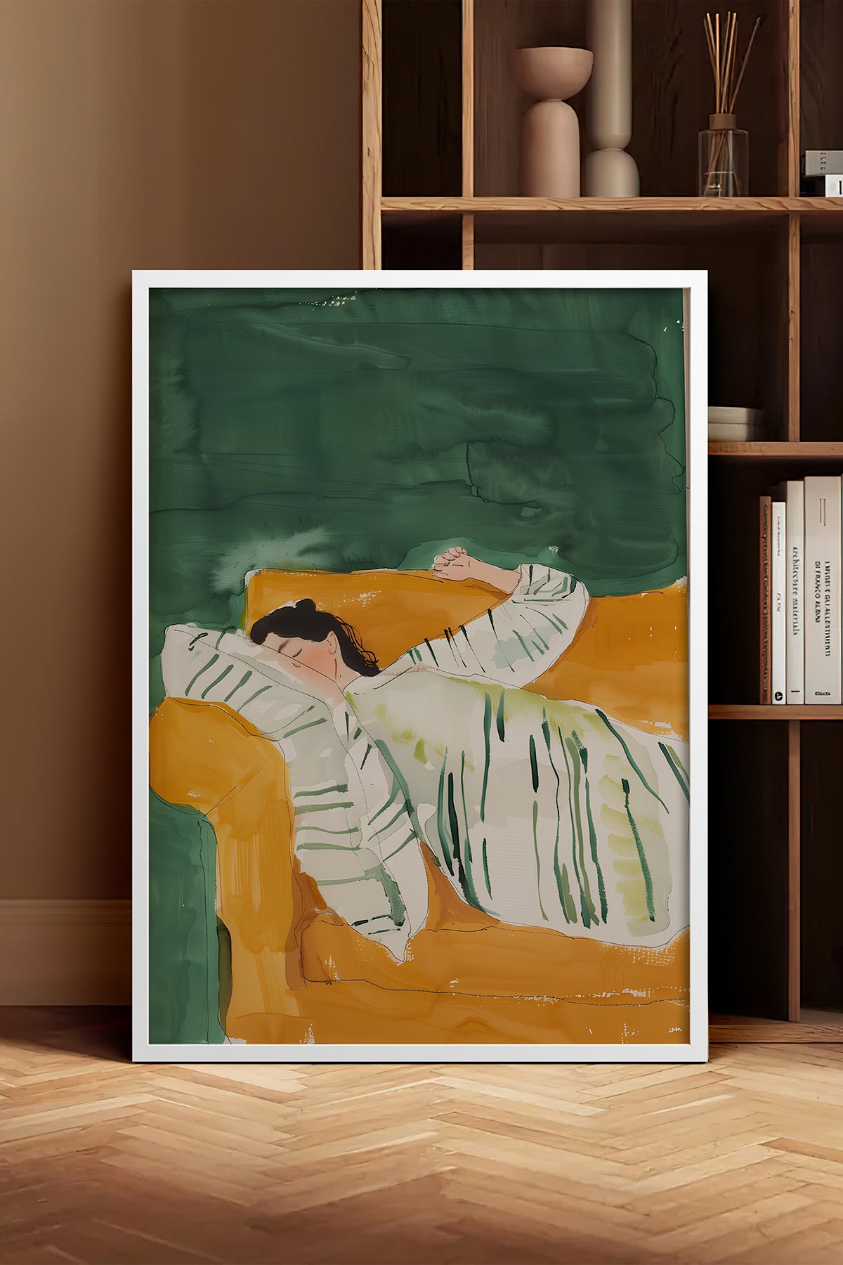 HOMEPACK Ahşap Çerçeveli Tablo Çerçeveli Poster Sanatsal Modern Duvar Dekoru TK-1390