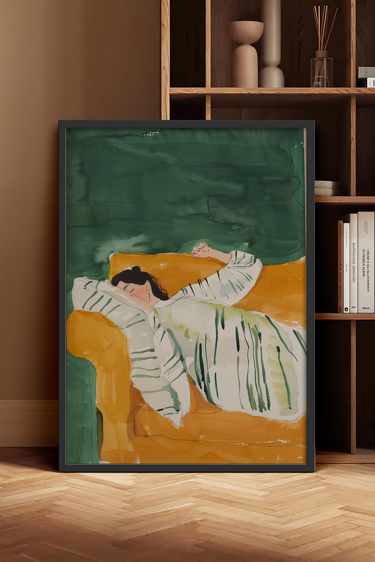 HOMEPACK Ahşap Çerçeveli Tablo Çerçeveli Poster Sanatsal Modern Duvar Dekoru TK-1390