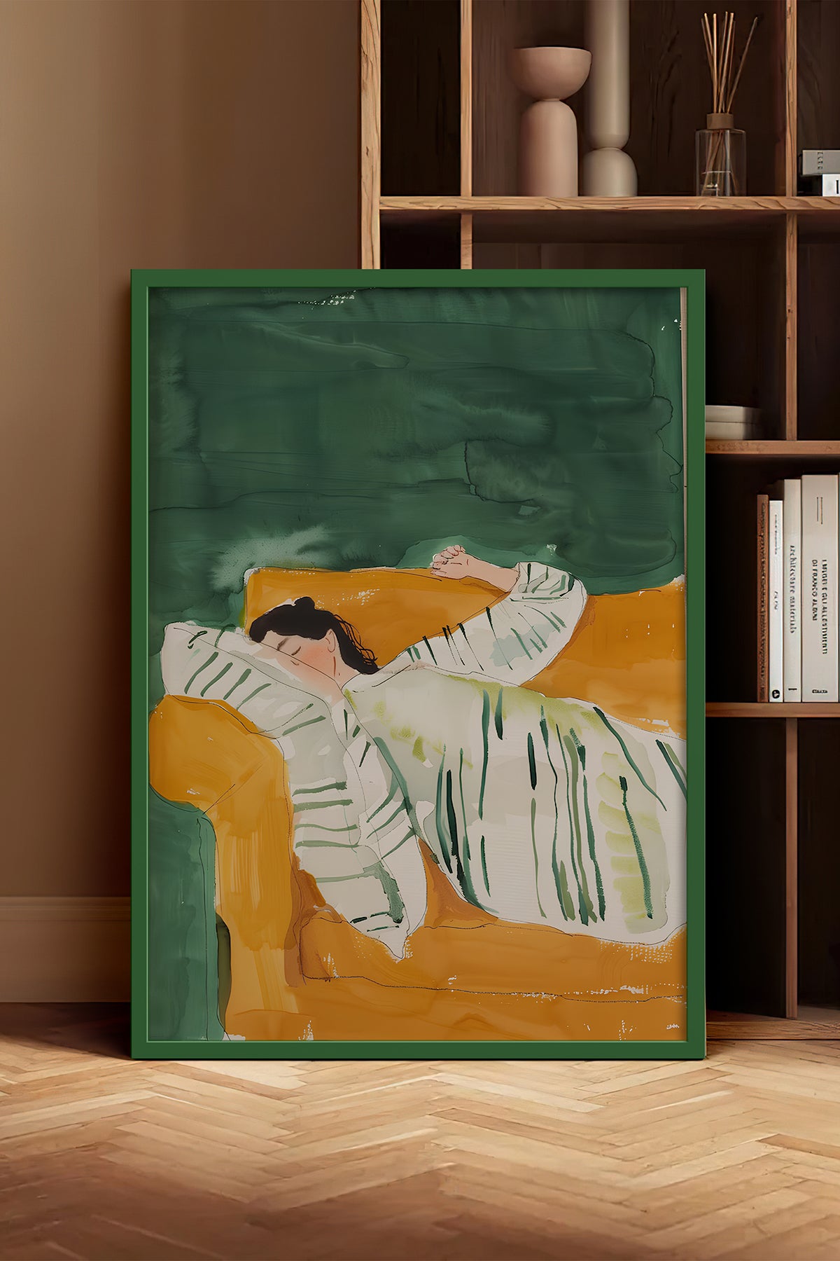 HOMEPACK Ahşap Çerçeveli Tablo Çerçeveli Poster Sanatsal Modern Duvar Dekoru TK-1390