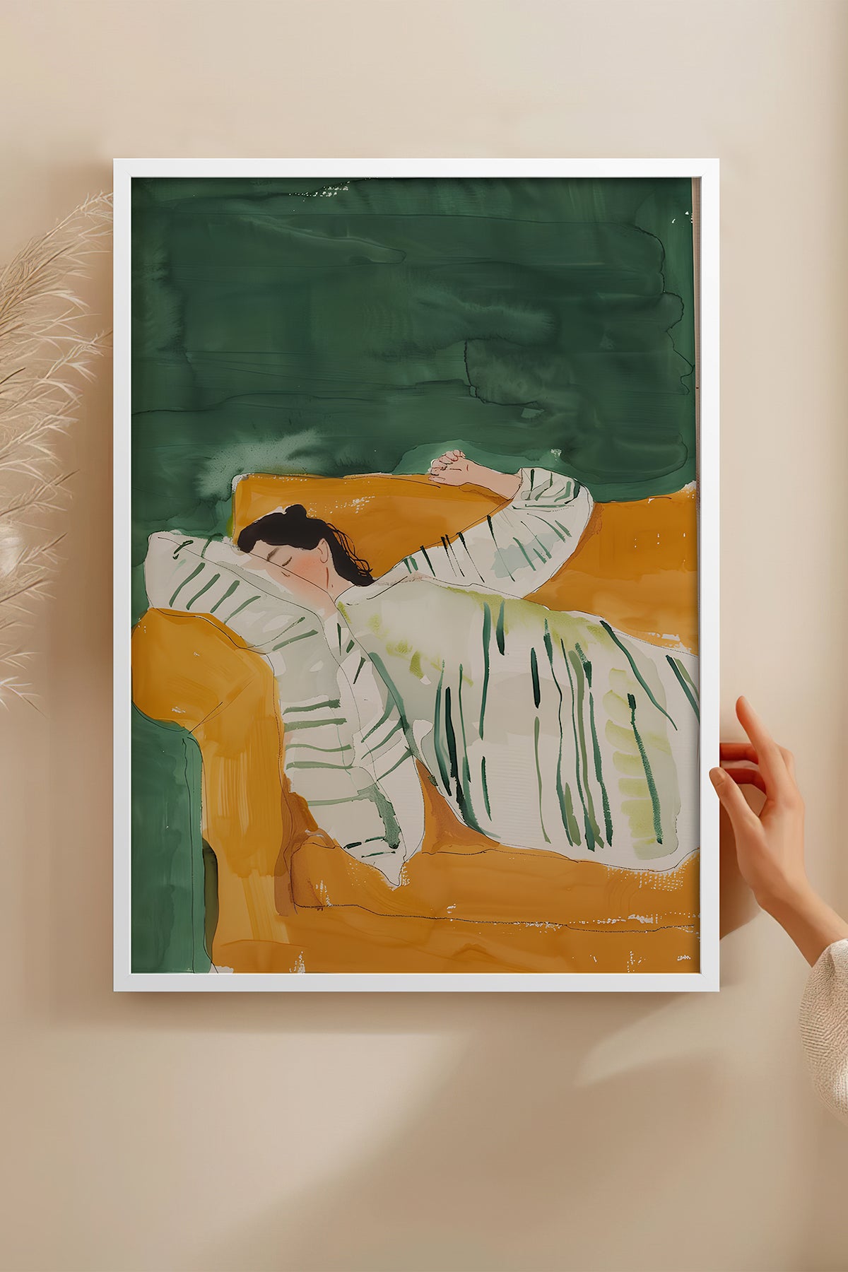 HOMEPACK Ahşap Çerçeveli Tablo Çerçeveli Poster Sanatsal Modern Duvar Dekoru TK-1390