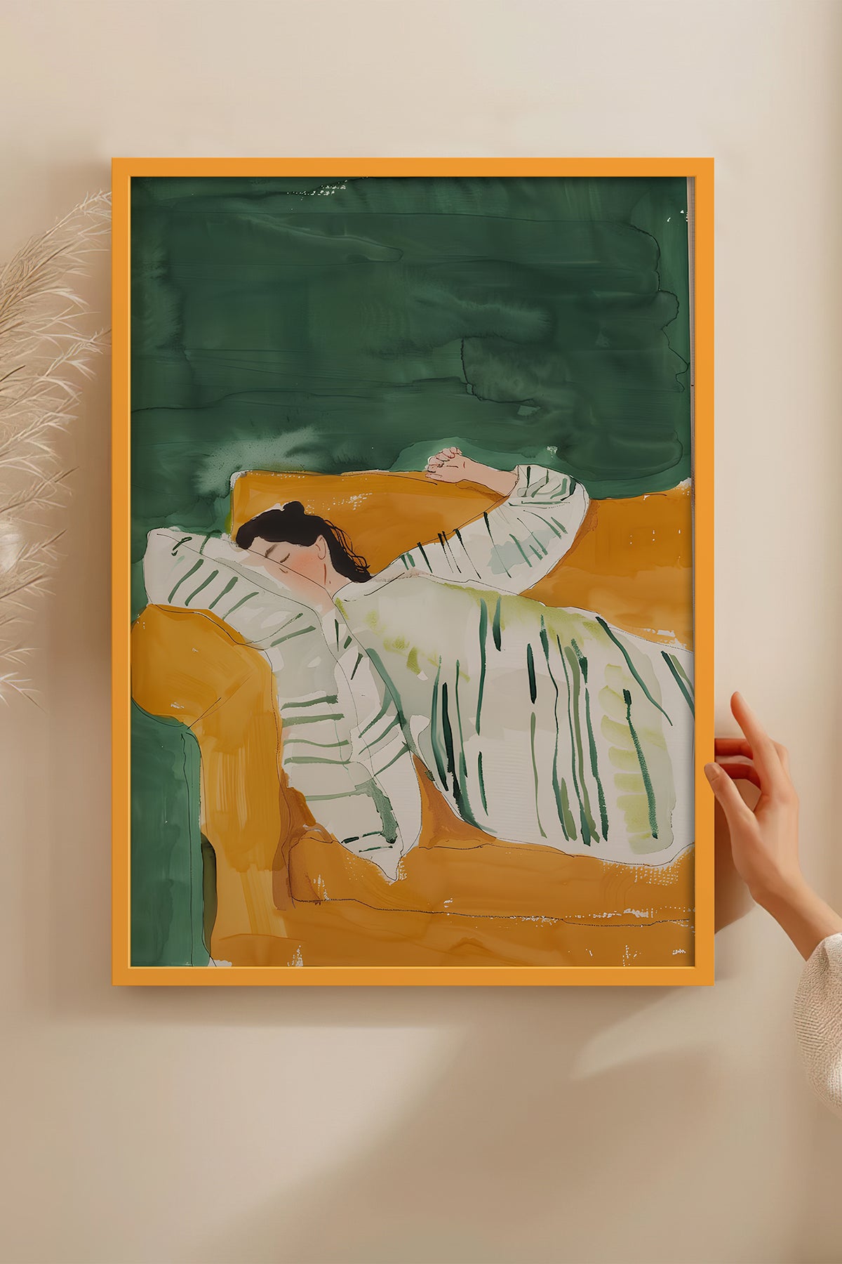 HOMEPACK Ahşap Çerçeveli Tablo Çerçeveli Poster Sanatsal Modern Duvar Dekoru TK-1390