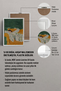 HOMEPACK Ahşap Çerçeveli Tablo Çerçeveli Poster Sanatsal Modern Duvar Dekoru TK-1390