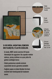 HOMEPACK Ahşap Çerçeveli Tablo Çerçeveli Poster Sanatsal Modern Duvar Dekoru TK-1390