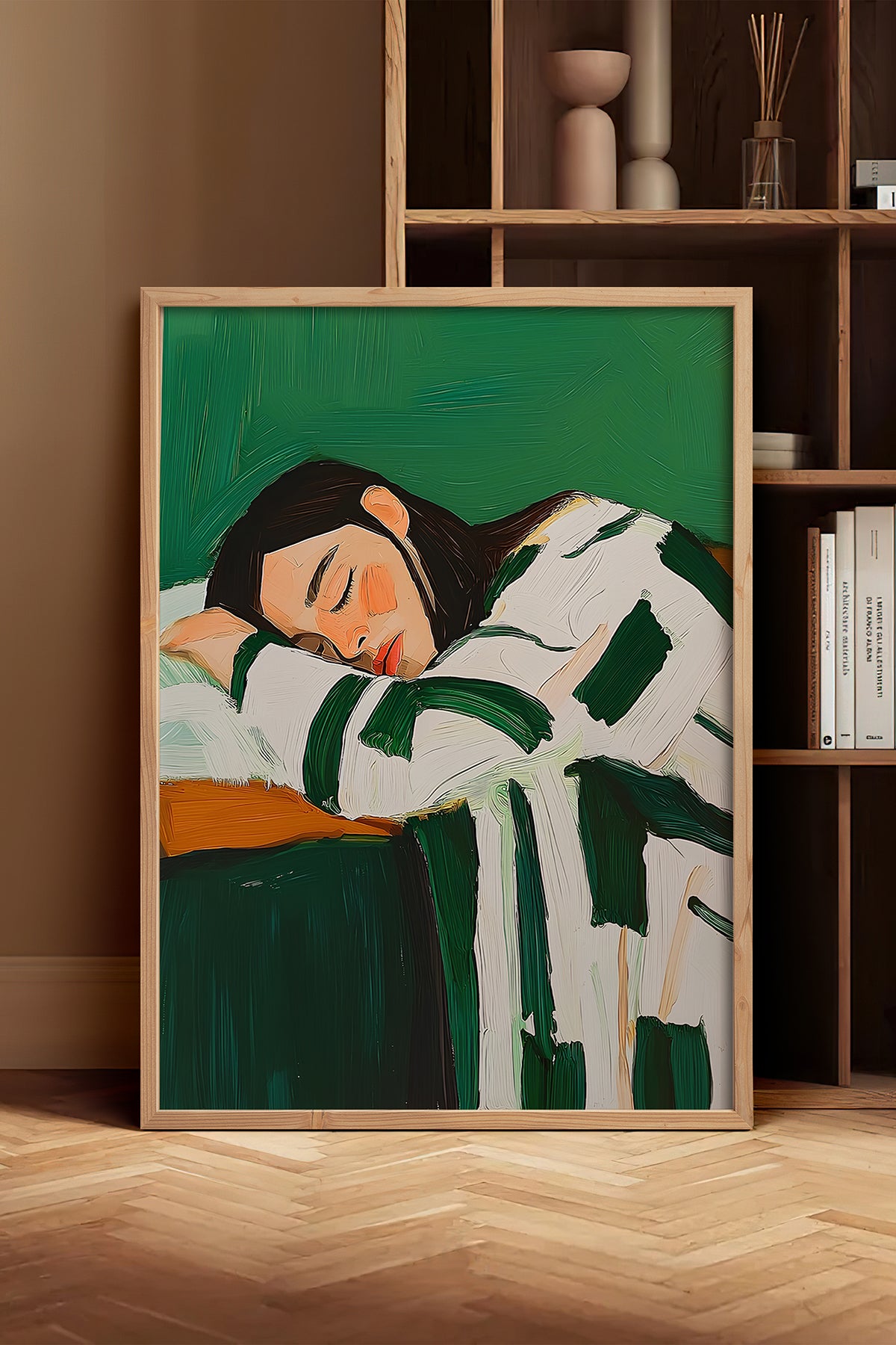 HOMEPACK Ahşap Çerçeveli Tablo Çerçeveli Poster Sanatsal Modern Duvar Dekoru TK-1392