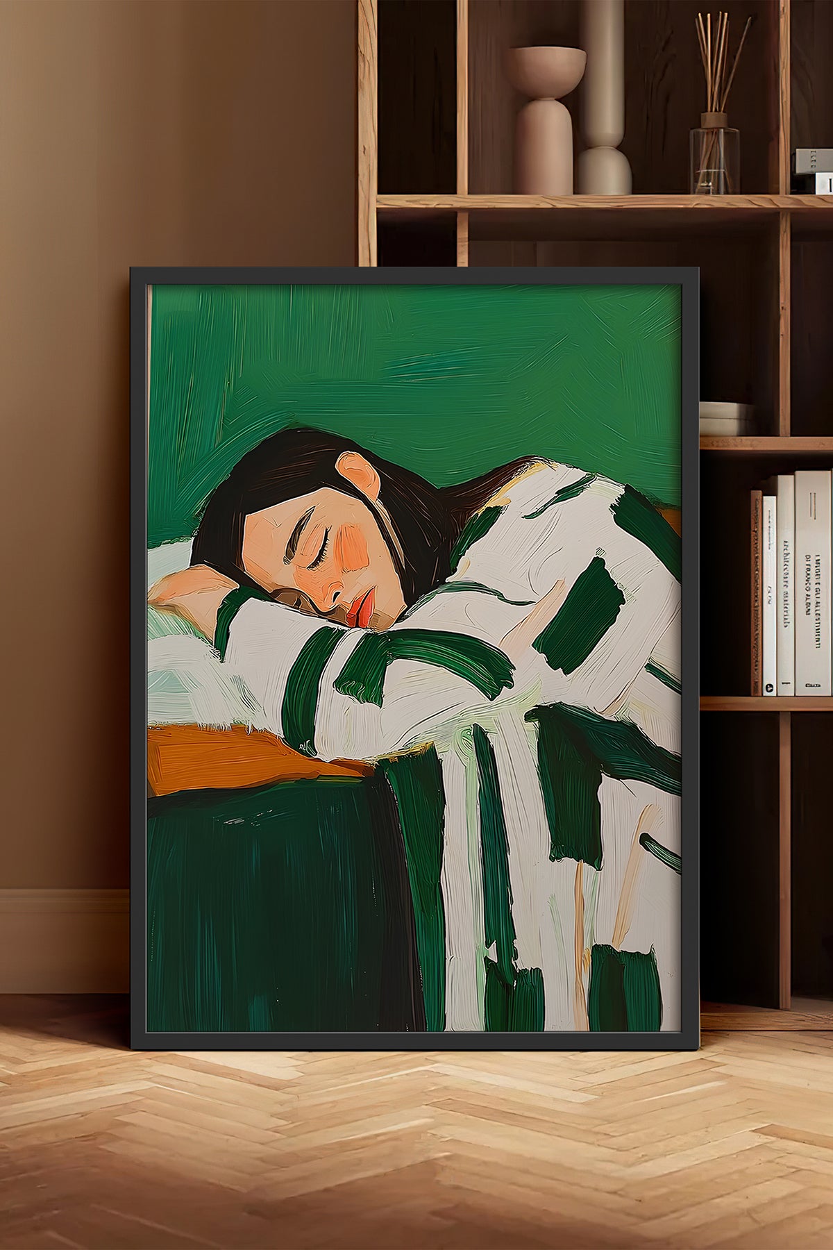 HOMEPACK Ahşap Çerçeveli Tablo Çerçeveli Poster Sanatsal Modern Duvar Dekoru TK-1392