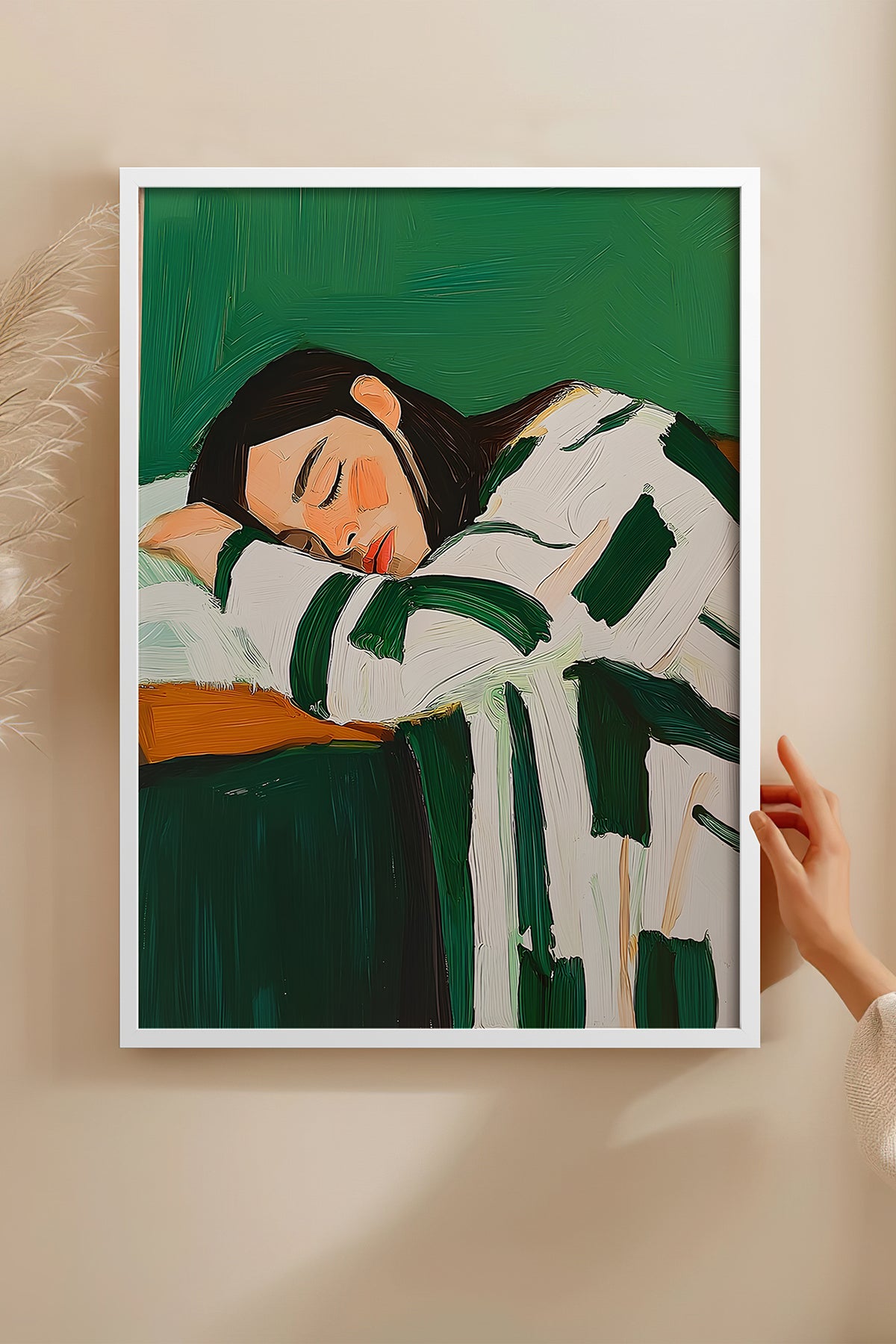 HOMEPACK Ahşap Çerçeveli Tablo Çerçeveli Poster Sanatsal Modern Duvar Dekoru TK-1392