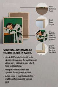 HOMEPACK Ahşap Çerçeveli Tablo Çerçeveli Poster Sanatsal Modern Duvar Dekoru TK-1392