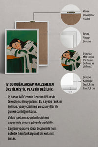 HOMEPACK Ahşap Çerçeveli Tablo Çerçeveli Poster Sanatsal Modern Duvar Dekoru TK-1392