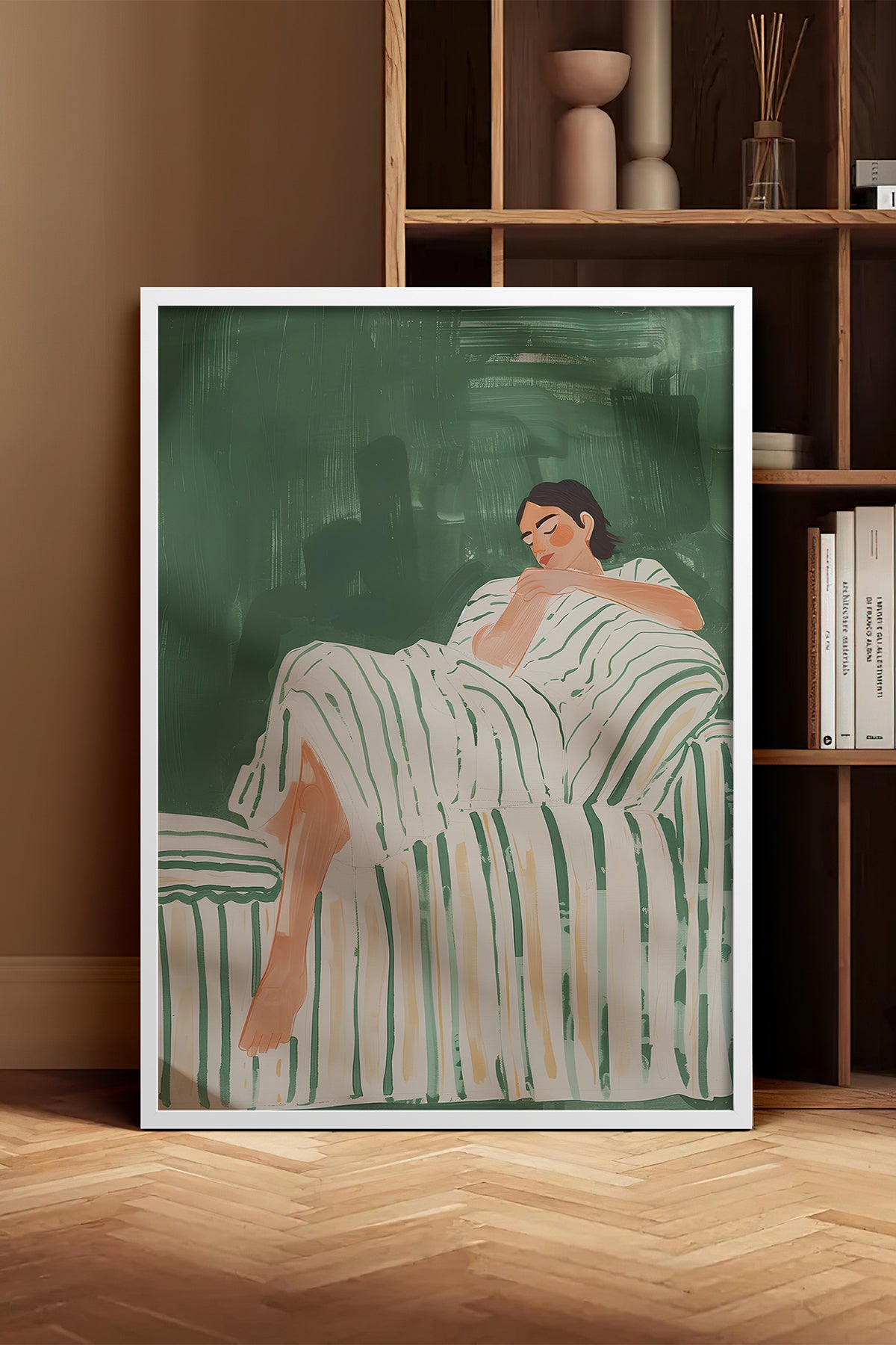 HOMEPACK Ahşap Çerçeveli Tablo Çerçeveli Poster Sanatsal Modern Duvar Dekoru TK-1395