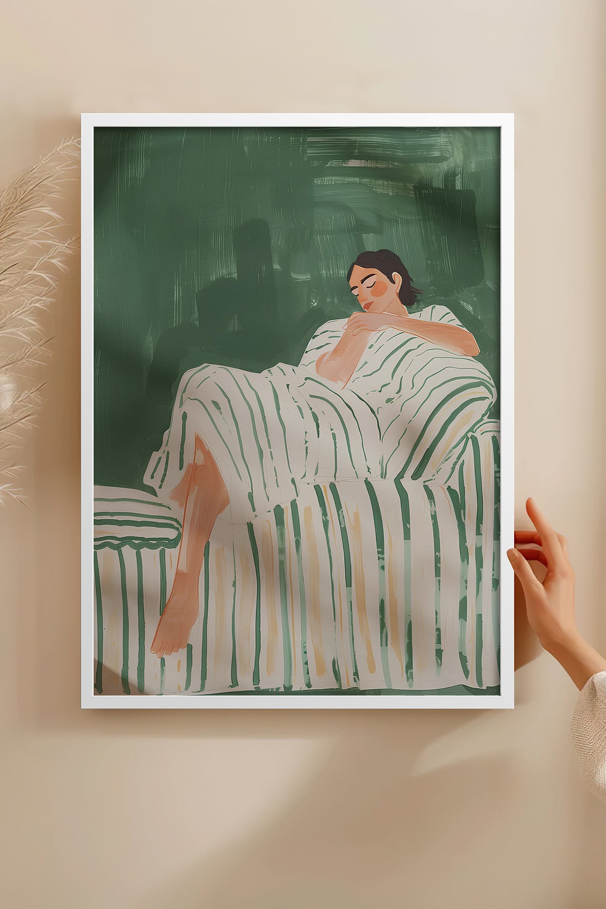 HOMEPACK Ahşap Çerçeveli Tablo Çerçeveli Poster Sanatsal Modern Duvar Dekoru TK-1395