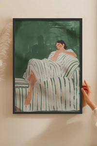 HOMEPACK Ahşap Çerçeveli Tablo Çerçeveli Poster Sanatsal Modern Duvar Dekoru TK-1395