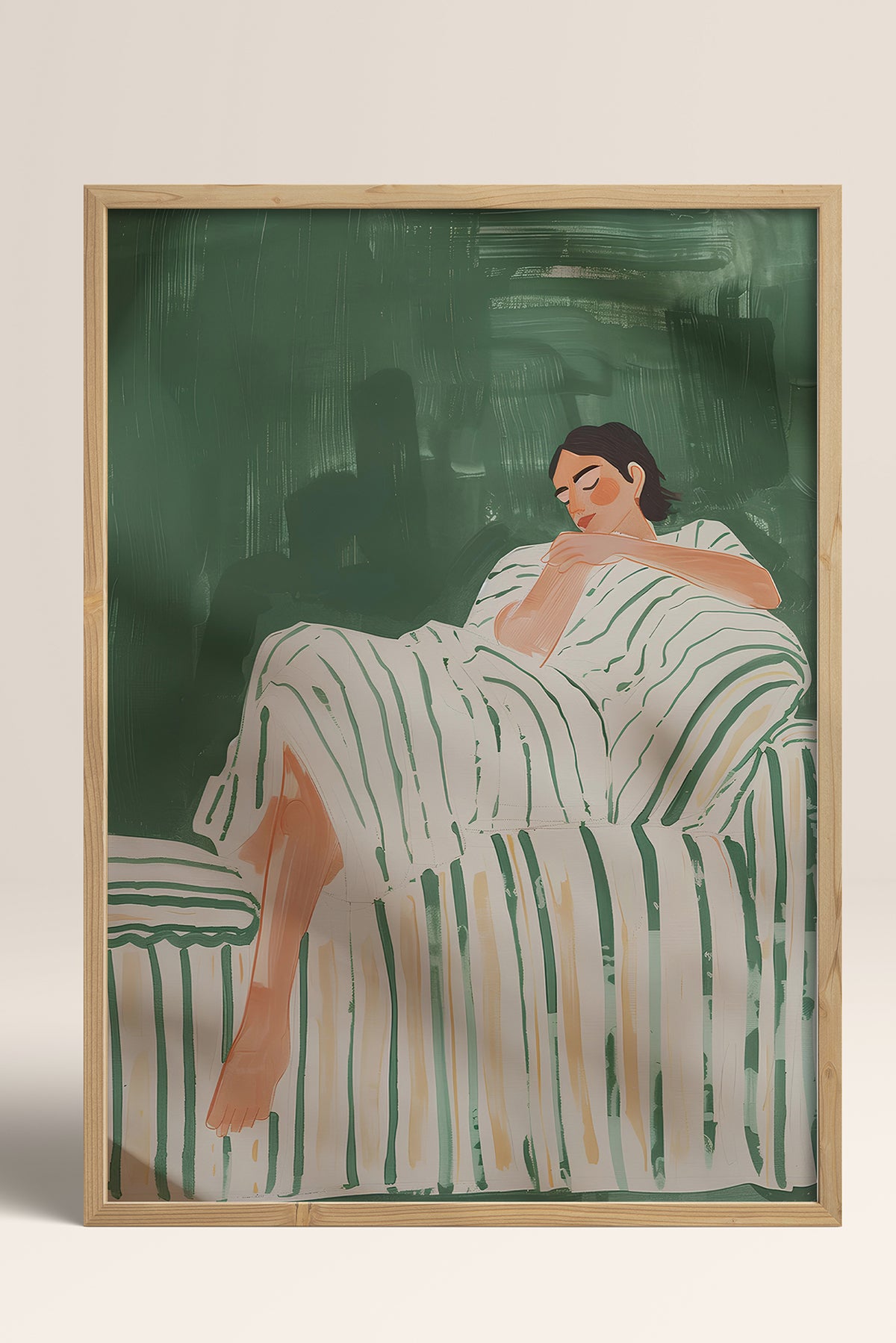 HOMEPACK Ahşap Çerçeveli Tablo Çerçeveli Poster Sanatsal Modern Duvar Dekoru TK-1395
