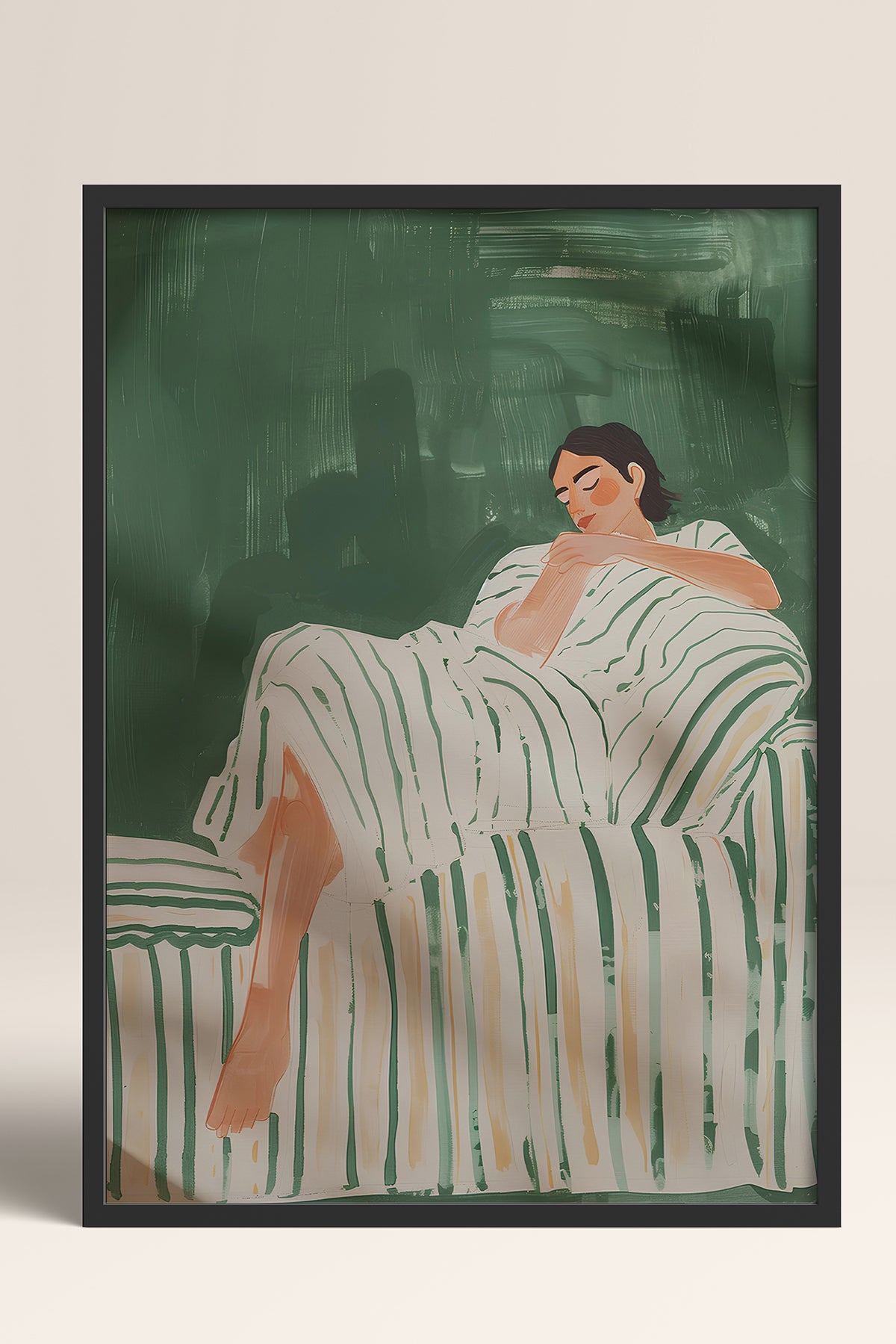 HOMEPACK Ahşap Çerçeveli Tablo Çerçeveli Poster Sanatsal Modern Duvar Dekoru TK-1395