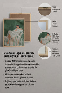 HOMEPACK Ahşap Çerçeveli Tablo Çerçeveli Poster Sanatsal Modern Duvar Dekoru TK-1395