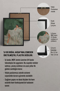HOMEPACK Ahşap Çerçeveli Tablo Çerçeveli Poster Sanatsal Modern Duvar Dekoru TK-1395