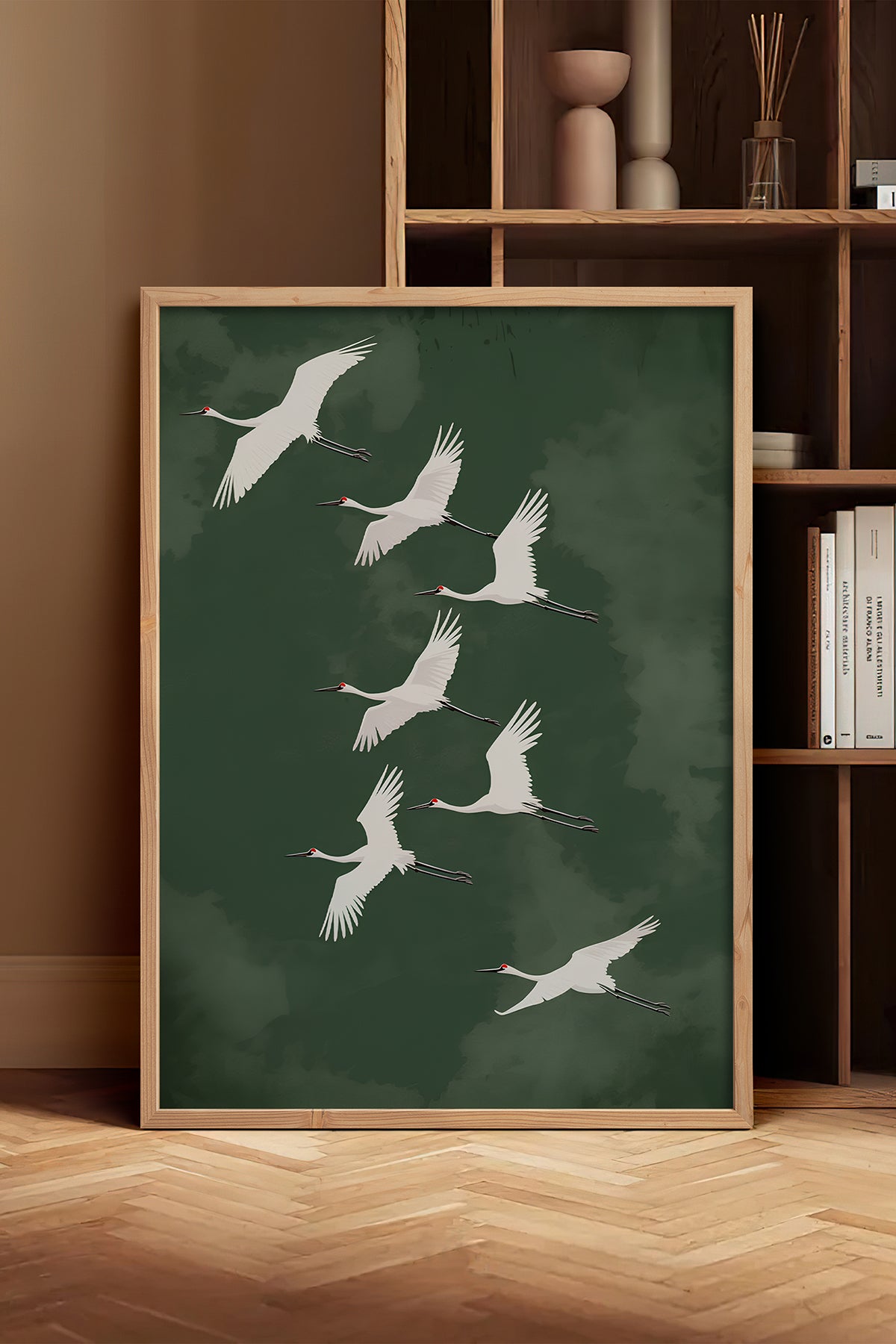 HOMEPACK Ahşap Çerçeveli Tablo Çerçeveli Poster Sanatsal Modern Duvar Dekoru TK-1396