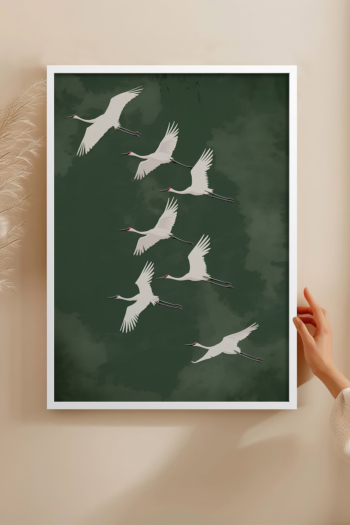 HOMEPACK Ahşap Çerçeveli Tablo Çerçeveli Poster Sanatsal Modern Duvar Dekoru TK-1396