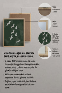 HOMEPACK Ahşap Çerçeveli Tablo Çerçeveli Poster Sanatsal Modern Duvar Dekoru TK-1396