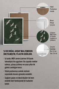 HOMEPACK Ahşap Çerçeveli Tablo Çerçeveli Poster Sanatsal Modern Duvar Dekoru TK-1396
