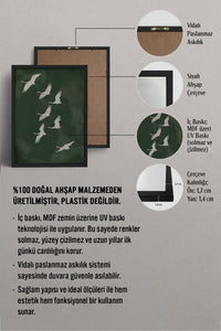 HOMEPACK Ahşap Çerçeveli Tablo Çerçeveli Poster Sanatsal Modern Duvar Dekoru TK-1396