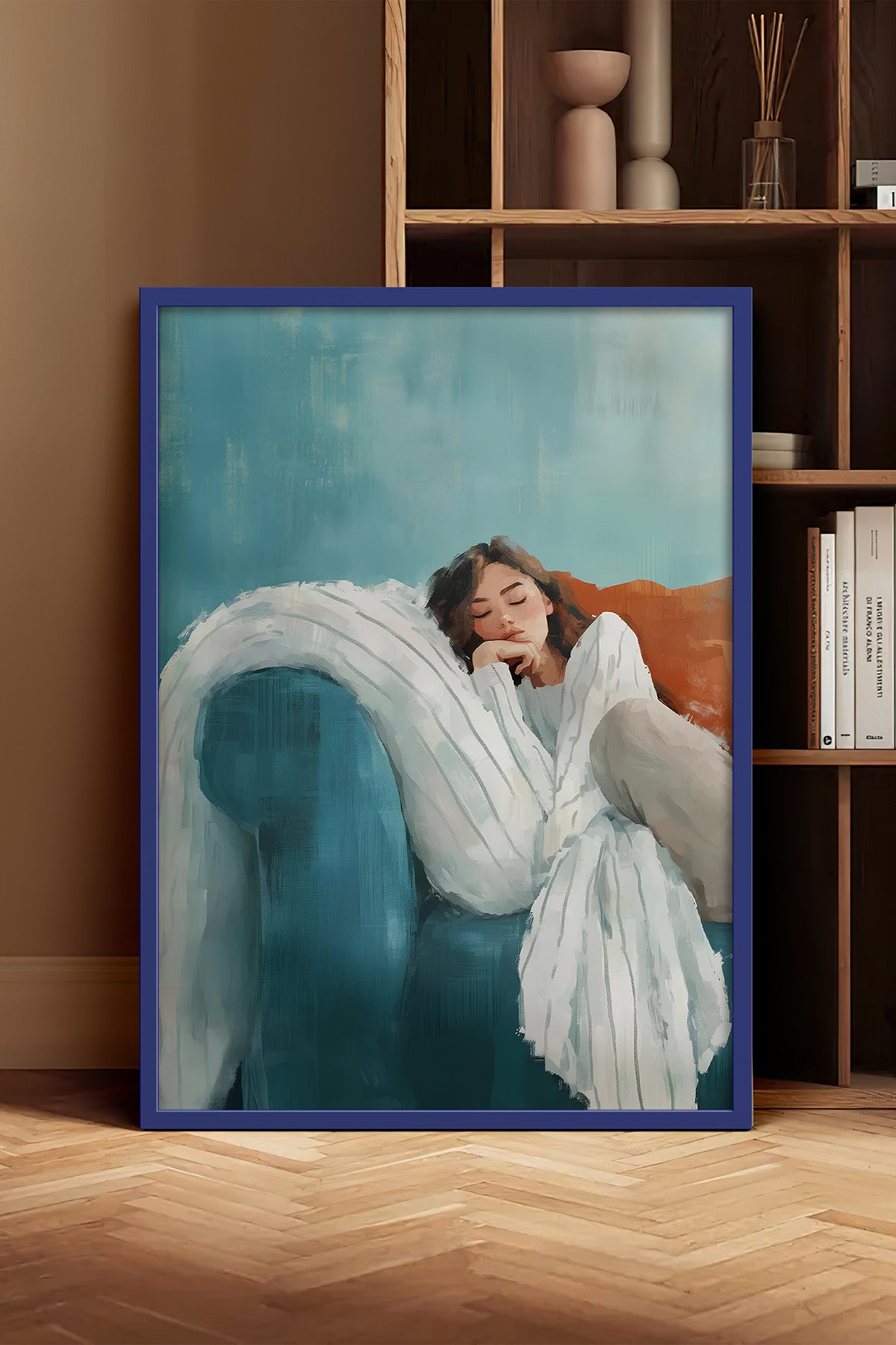 HOMEPACK Ahşap Çerçeveli Tablo Çerçeveli Poster Sanatsal Modern Duvar Dekoru TK-1397