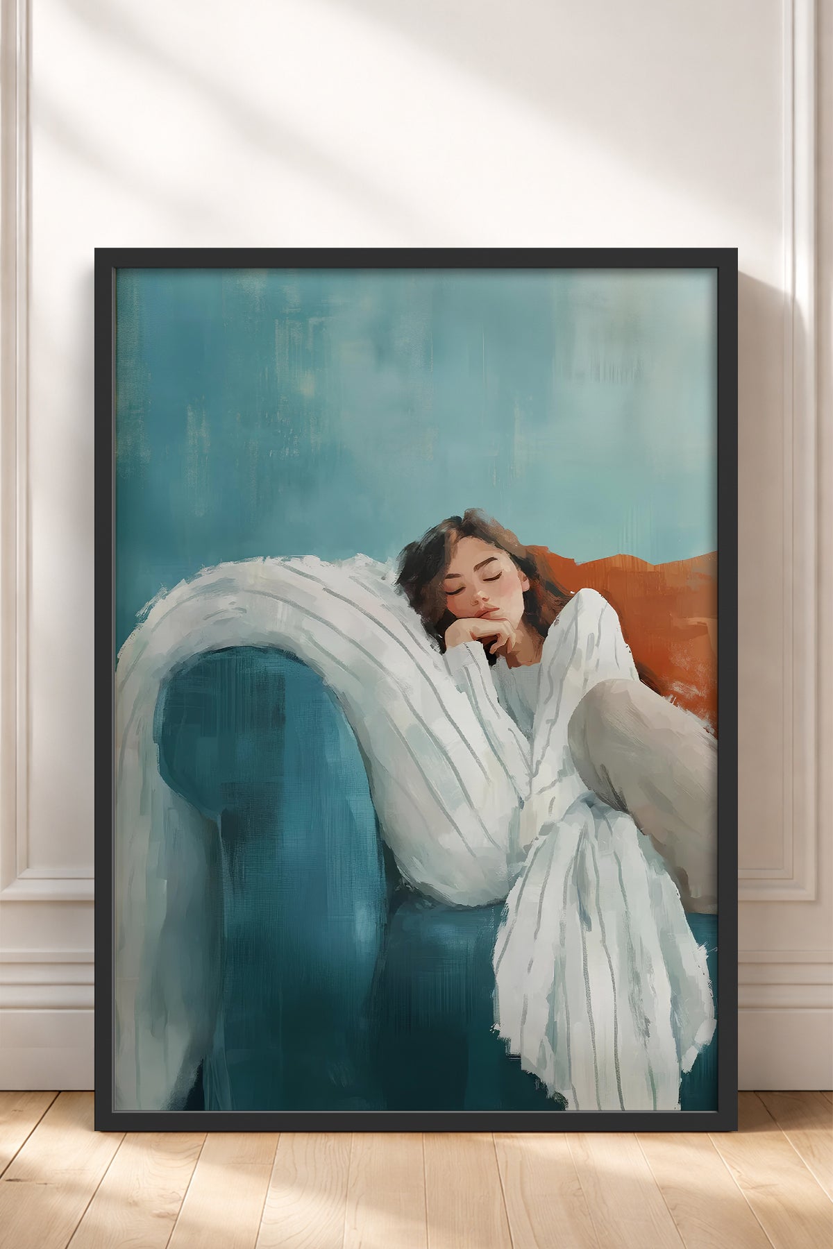 HOMEPACK Ahşap Çerçeveli Tablo Çerçeveli Poster Sanatsal Modern Duvar Dekoru TK-1397