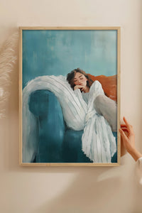 HOMEPACK Ahşap Çerçeveli Tablo Çerçeveli Poster Sanatsal Modern Duvar Dekoru TK-1397