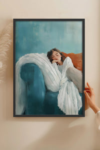 HOMEPACK Ahşap Çerçeveli Tablo Çerçeveli Poster Sanatsal Modern Duvar Dekoru TK-1397