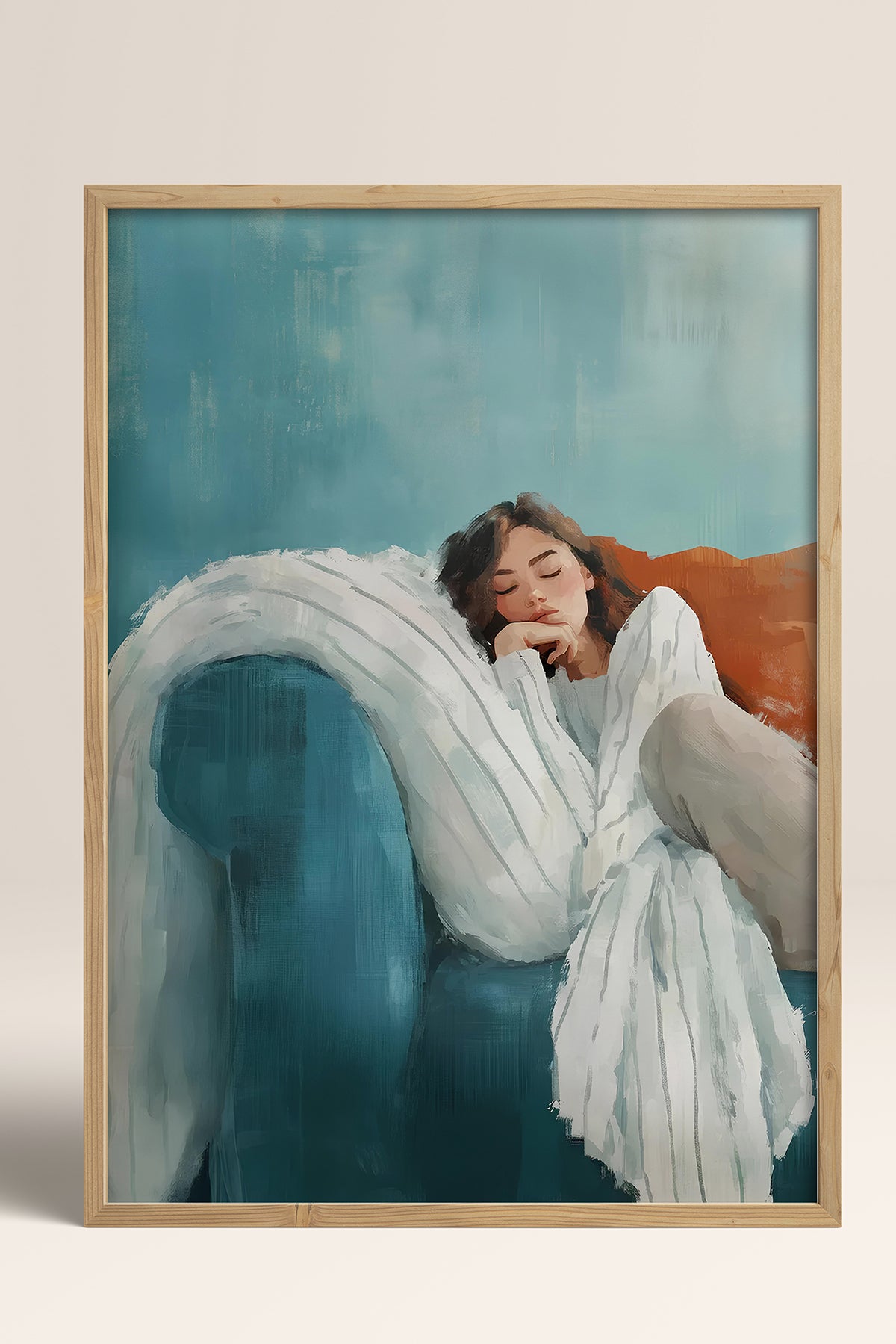 HOMEPACK Ahşap Çerçeveli Tablo Çerçeveli Poster Sanatsal Modern Duvar Dekoru TK-1397