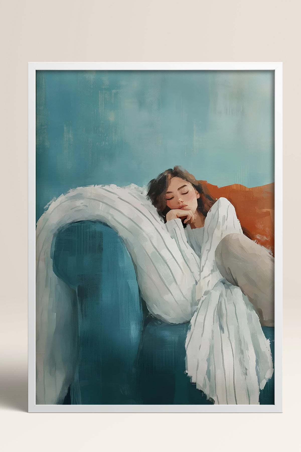 HOMEPACK Ahşap Çerçeveli Tablo Çerçeveli Poster Sanatsal Modern Duvar Dekoru TK-1397