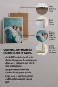 HOMEPACK Ahşap Çerçeveli Tablo Çerçeveli Poster Sanatsal Modern Duvar Dekoru TK-1397