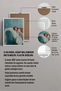 HOMEPACK Ahşap Çerçeveli Tablo Çerçeveli Poster Sanatsal Modern Duvar Dekoru TK-1397